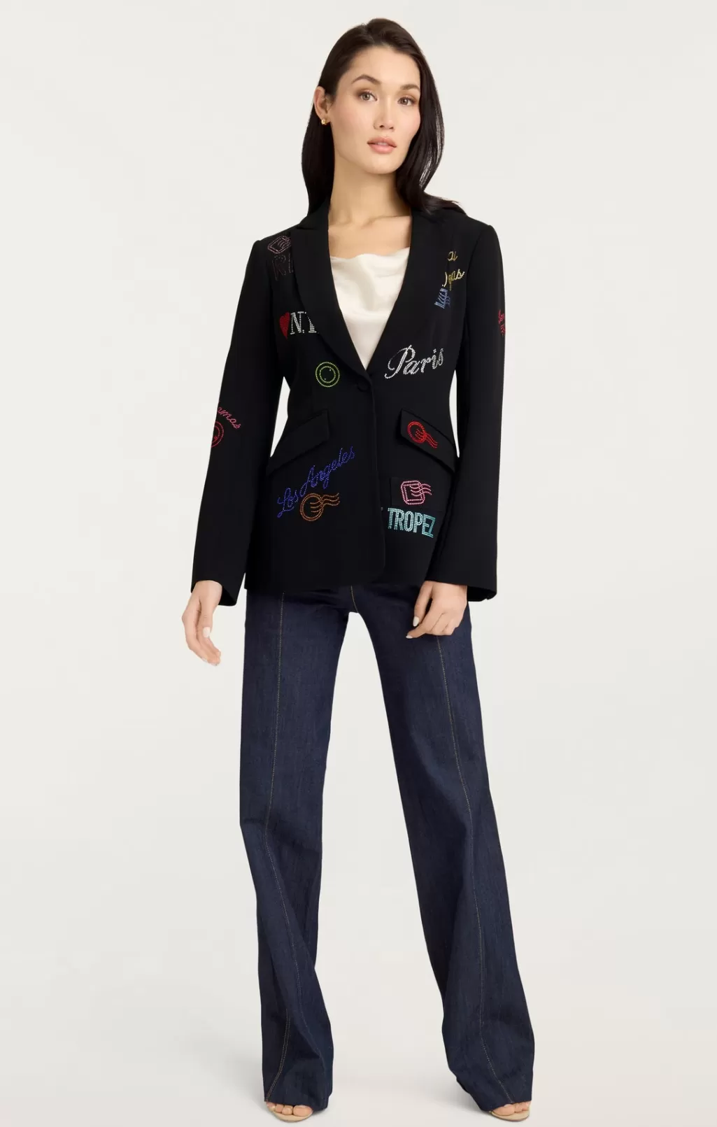 Cinq à Sept Around The World Embellished Cheyenne Blazer