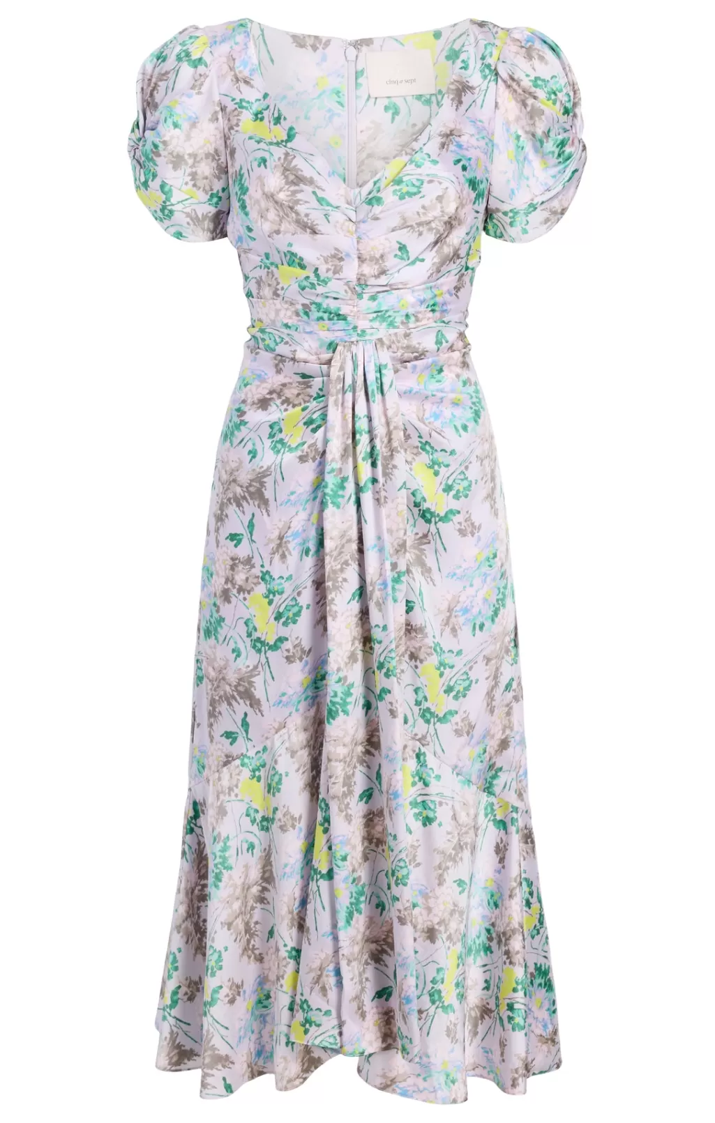 Cinq à Sept Light Washed Floral Walker Dress