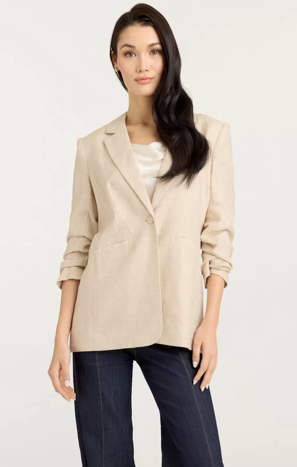 Cinq à Sept Linen Kylie Blazer