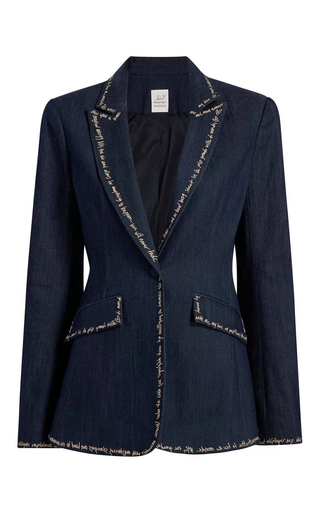 Cinq à Sept Love Letter Denim Cheyenne Blazer