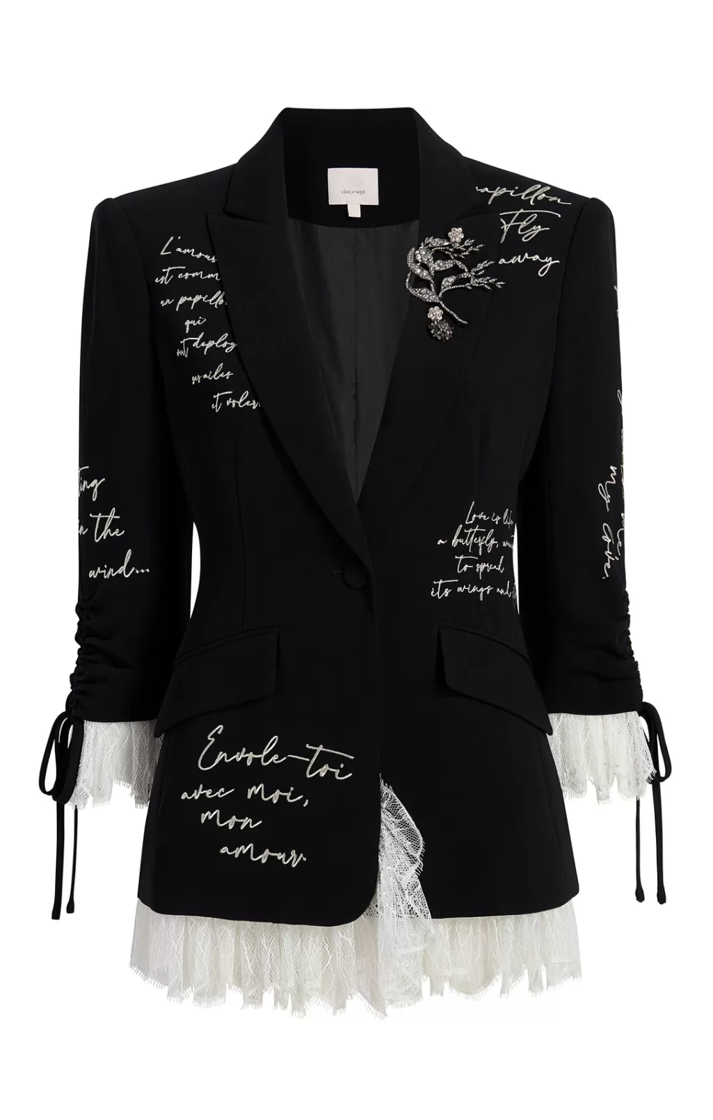 Cinq à Sept Mon Amour Embellished Roxie Blazer