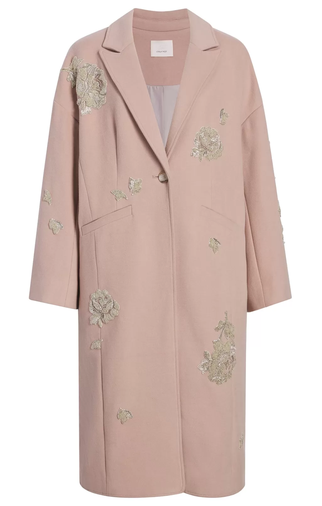 Cinq à Sept Rose Embellished Gravis Coat